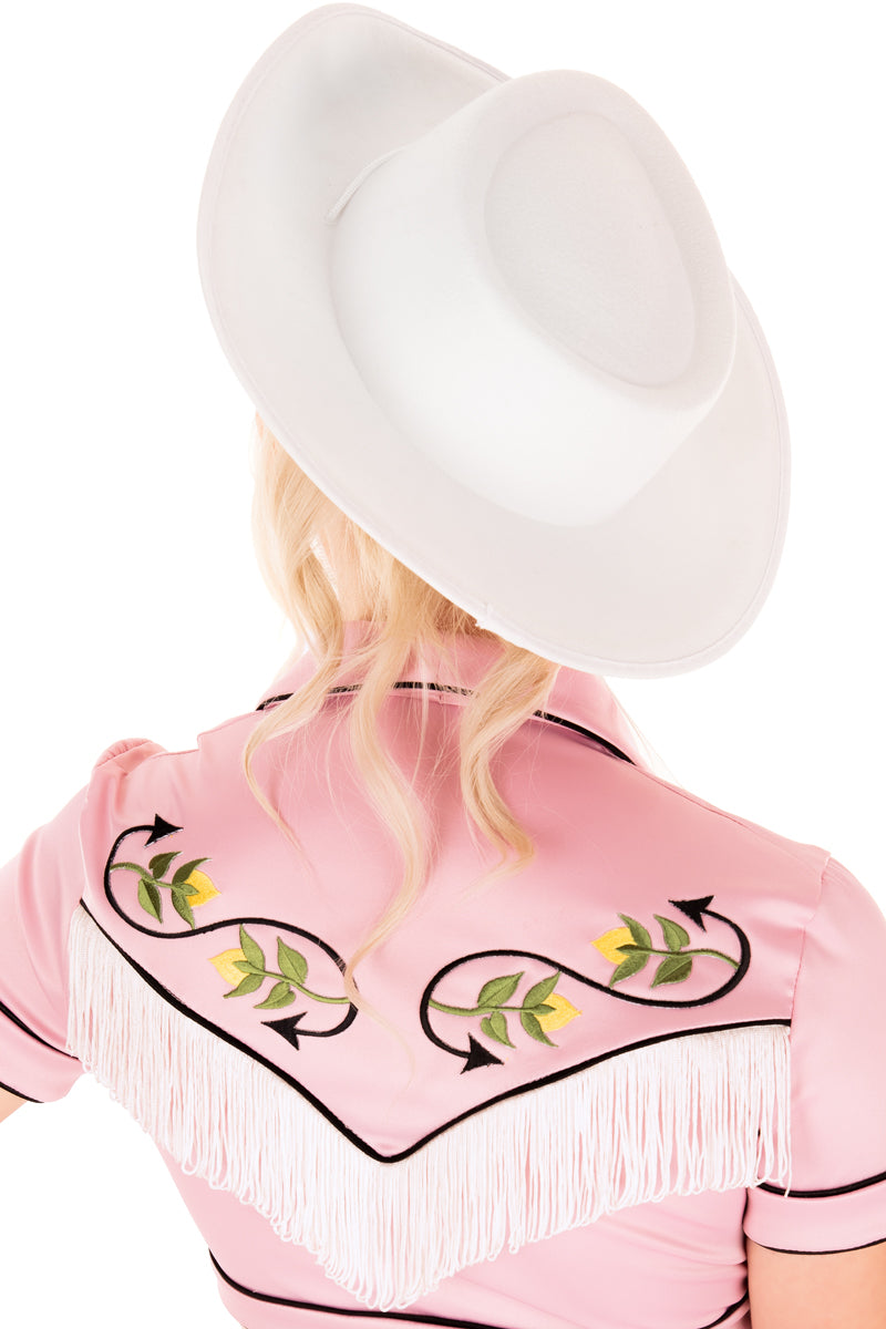 Stylish Desert Rose Cowgirl Hat for Women - Western Fashion Accessory for Rodeo, Country Music Festivals & Outdoor Adventures