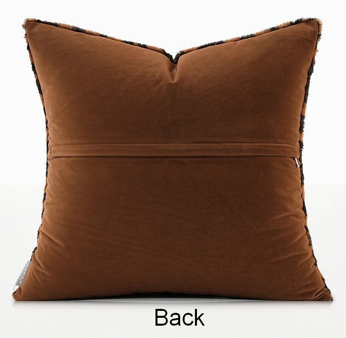 Modern Abstract Brown Decorative Pillow Covers for Couch & Sofa - Large Throw Pillow Cases for Living Room Decor - Perfect for Home, Office & Lounge Styling