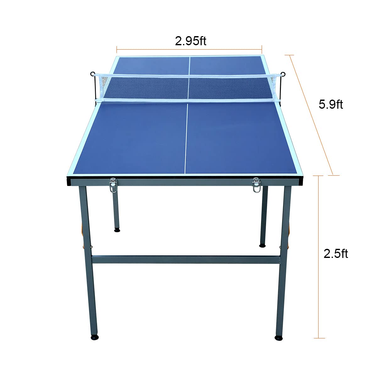 Premium Foldable Ping Pong Table Set - 100% Preassembled Indoor/Outdoor Table Tennis Game for Family Fun | Perfect for Backyard, Garage, Game Room & Office Recreation