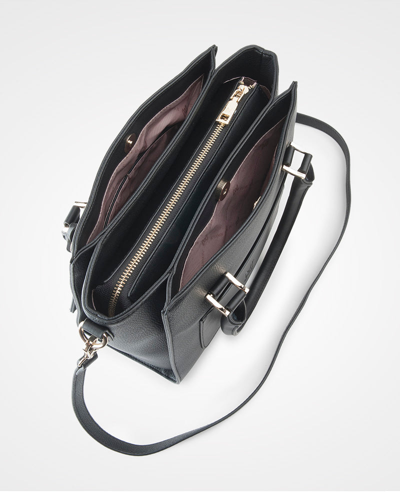 Angie Medium 3 Compartment Satchel Handbag for Women - Stylish Crossbody Purse with Multiple Pockets for Work, Travel & Everyday Use
