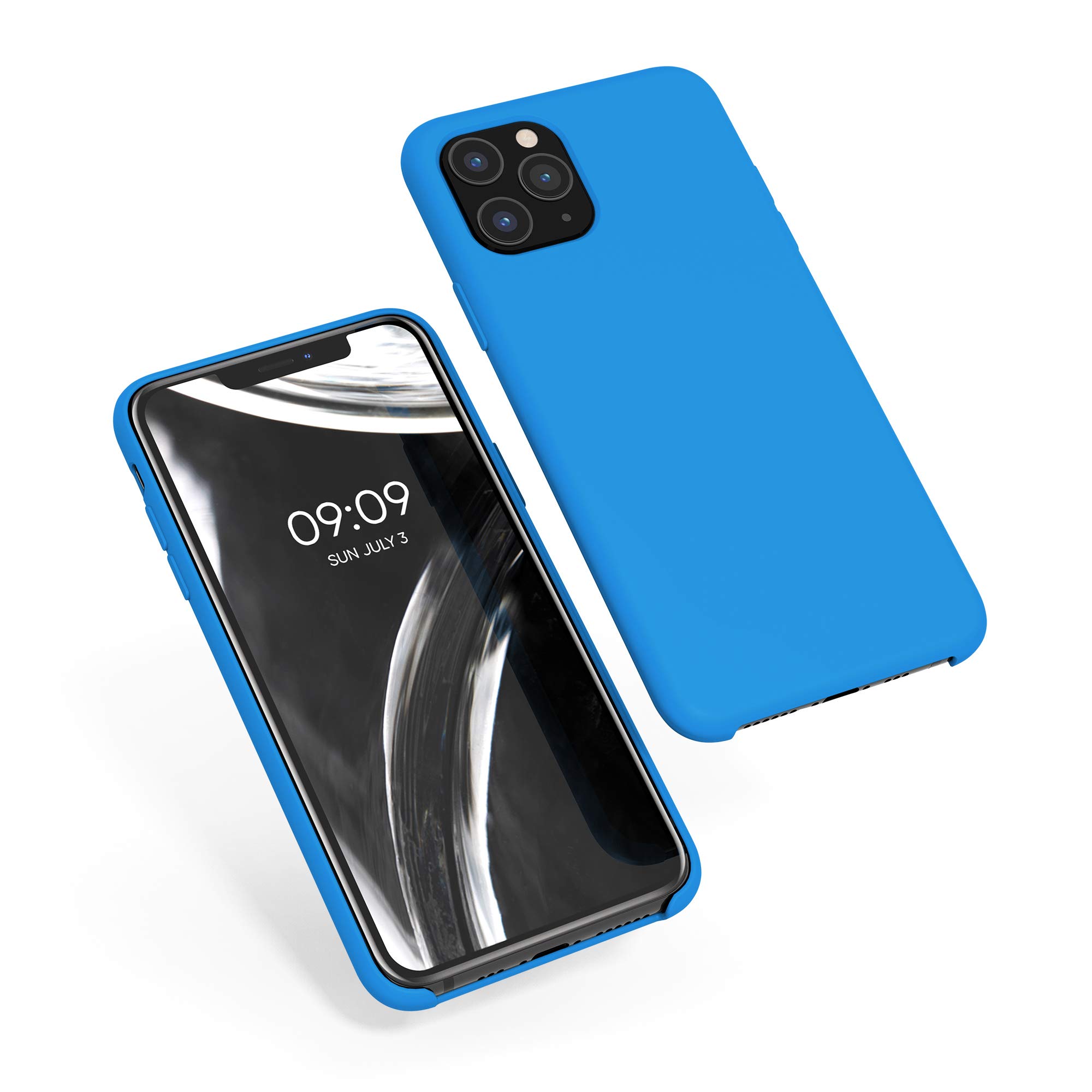 kwmobile Premium TPU Silicone Case for Apple iPhone 11 Pro - Soft Protective Phone Cover in Radiant Blue | Slim Fit, Shockproof Design for Everyday Use & Travel Protection