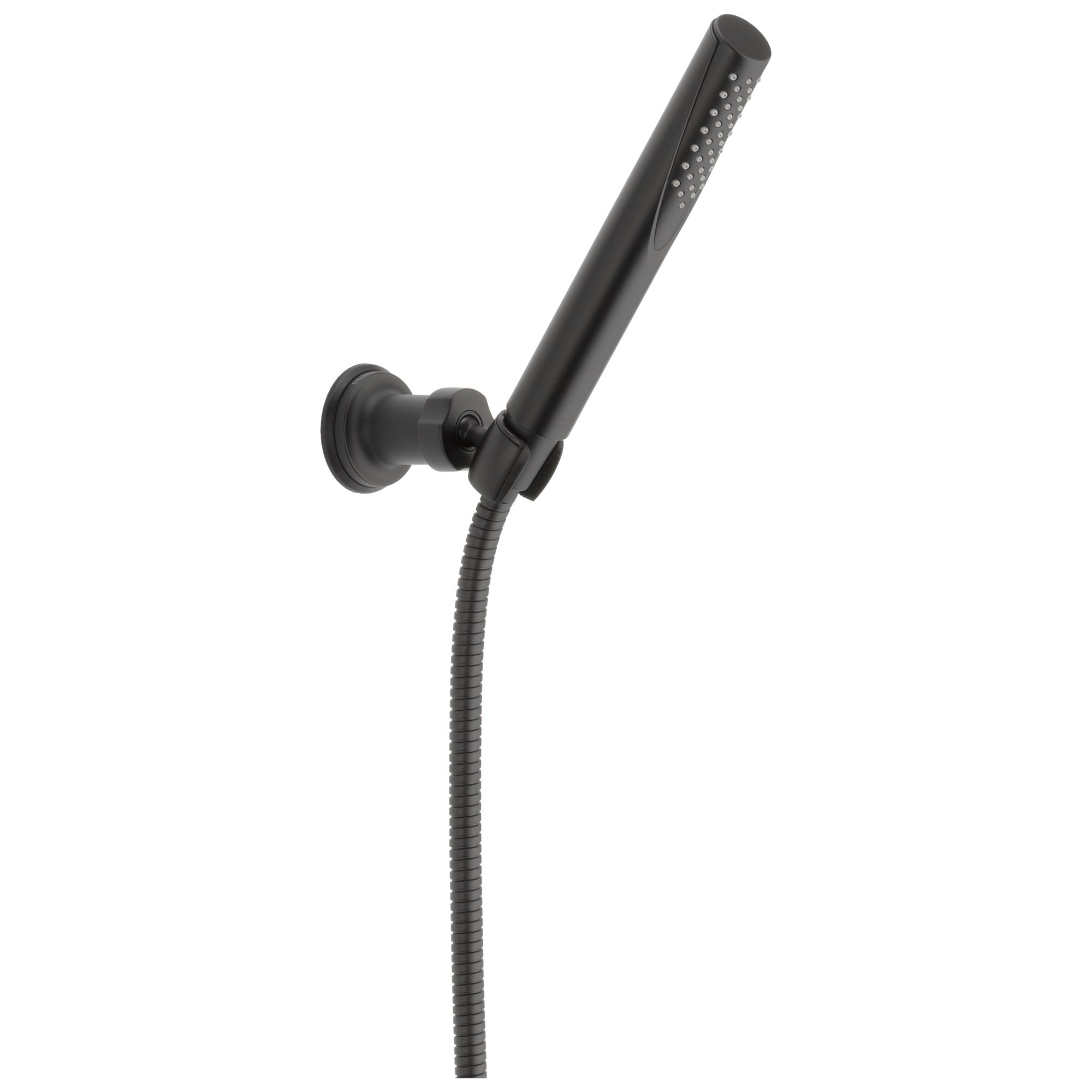 Delta Faucet Trinsic Single Spray Wall-Mount Hand Shower with Hose - Matte Black Handheld Shower Head (Model 55085-BL) for Bathroom, Spa & Relaxation