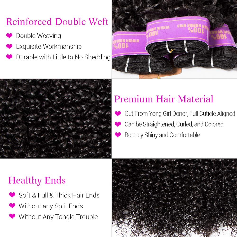 RECOOL 10A Brazilian Human Hair Extensions - 12 Inch Curly Single Bundle (1 Piece) 100% Natural Hair for Weaving & Styling | Perfect for Daily Wear, Parties & Special Occasions