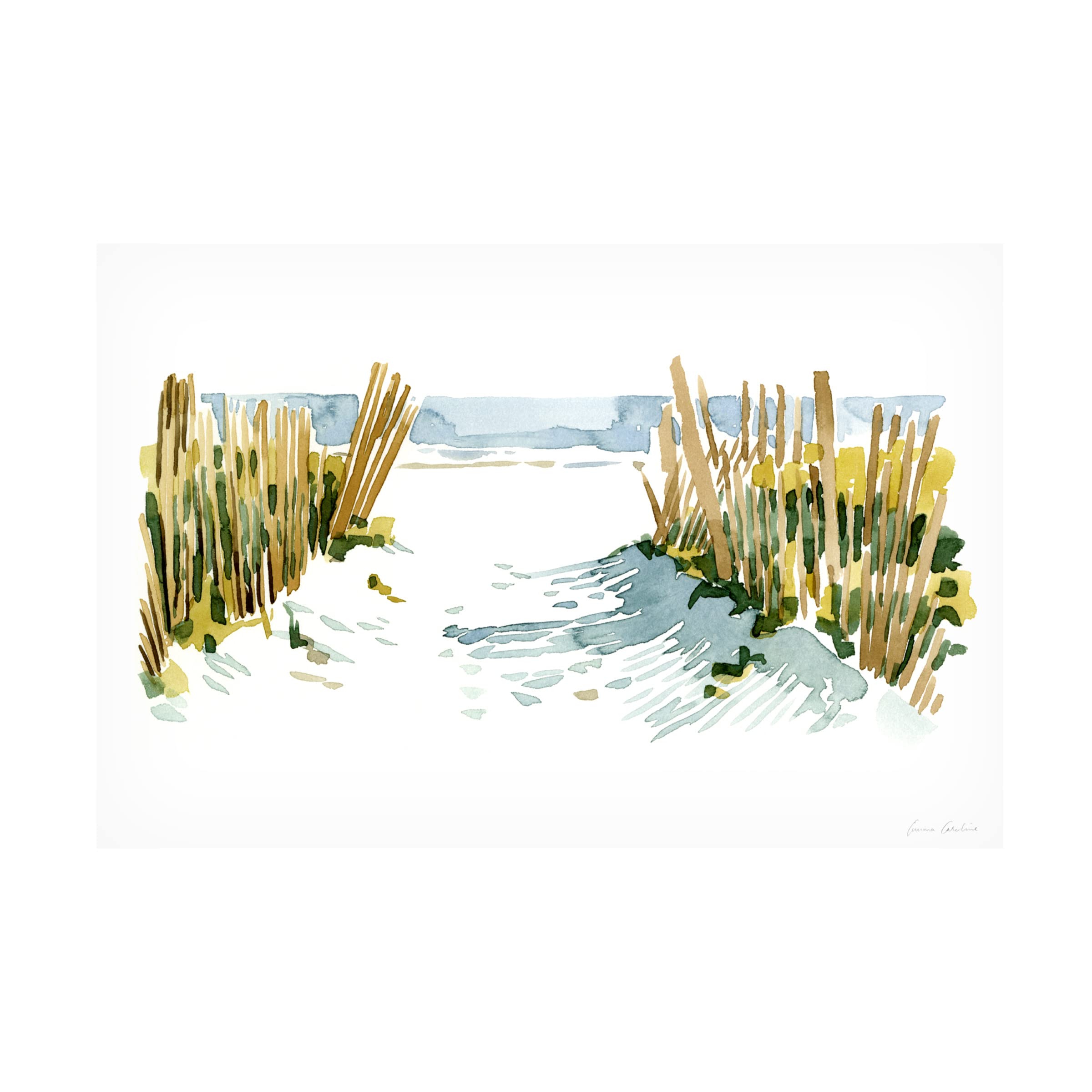 Emma Caroline 'Beach Impressions II' 16x24 Canvas Wall Art Print - Coastal Decor for Living Room, Bedroom & Office | Trademark Fine Art Collection