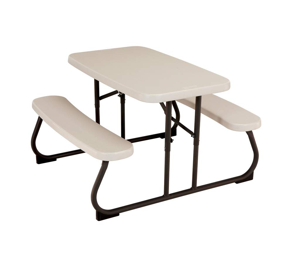 LIFETIME 280094 Kids Picnic Table - Durable Outdoor Children's Furniture, Size 1, Almond Color - Perfect for Backyard, Park, and Playground Use