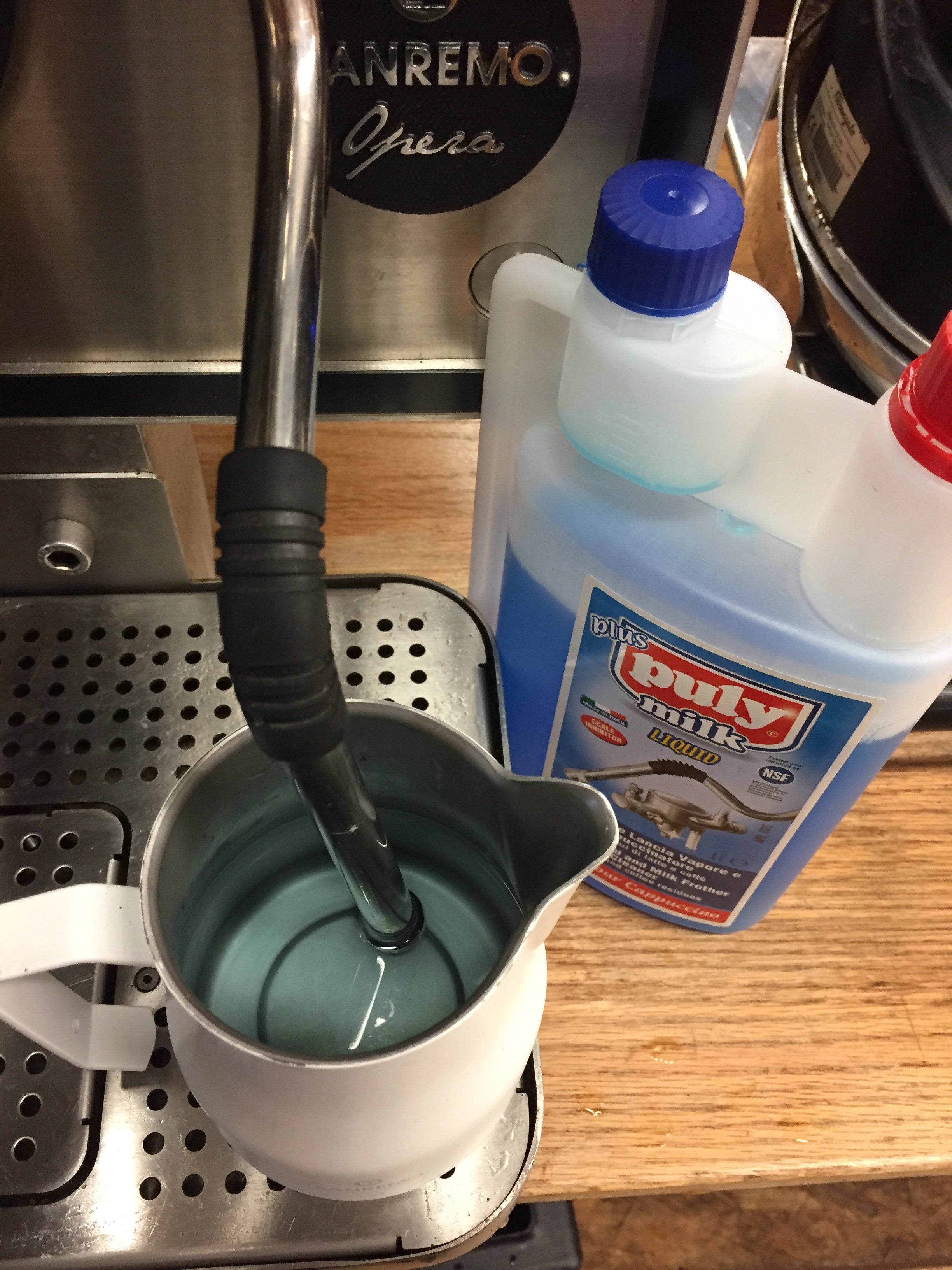 Puly Milk Steam Wand and Milk Frother Cleaner - 99.00.37 | Effective Cleaning for Espresso Machines | Perfect for Home Baristas & Coffee Shops