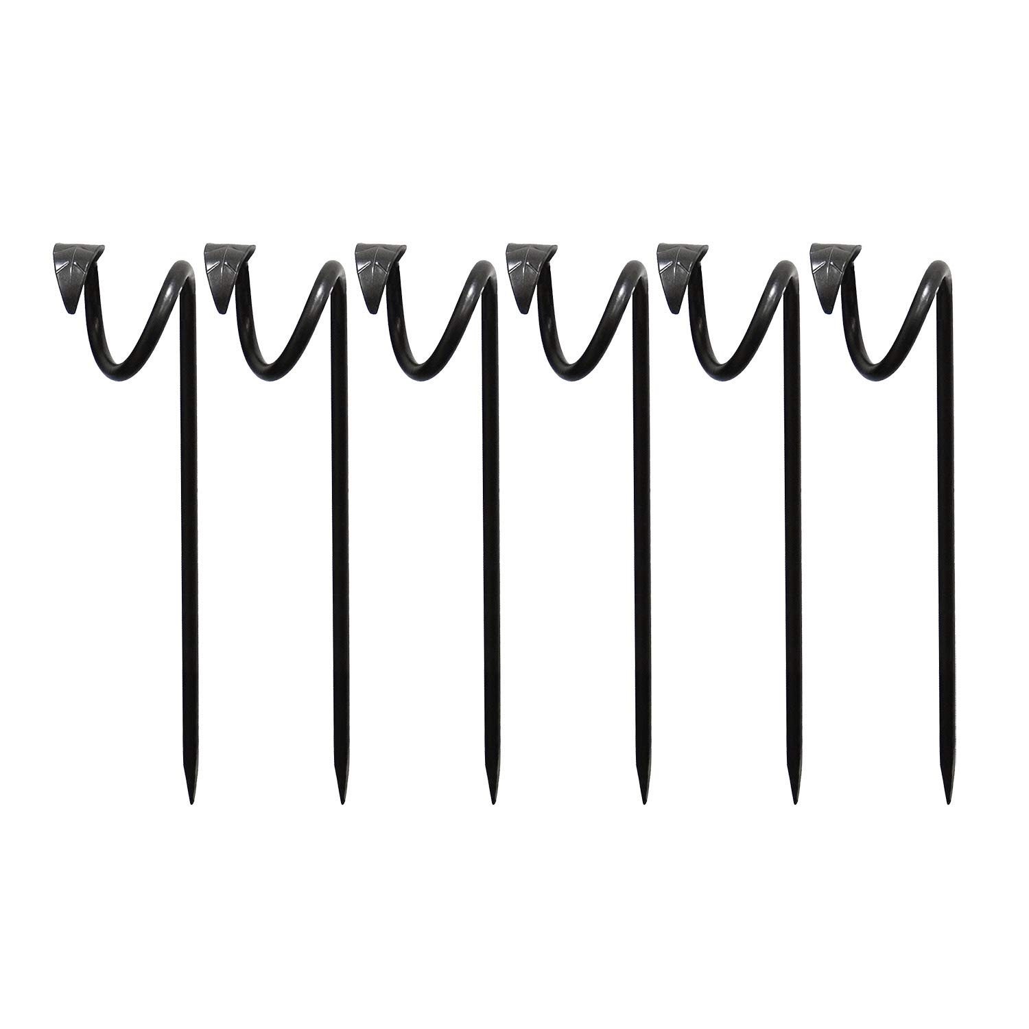 Leaf-End Hose Guides, Set of 6 - Durable Garden Hose Holders for Yard, Lawn & Outdoor Watering - Perfect for Keeping Hoses Organized and Tangle-Free