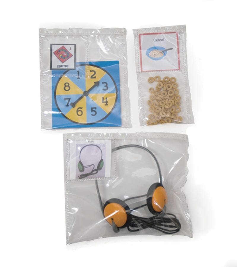 5-Pack Clear Picture Communication Pouches for Autism & Special Needs - Durable Visual Aid for Home, School & Therapy (Set of 5)