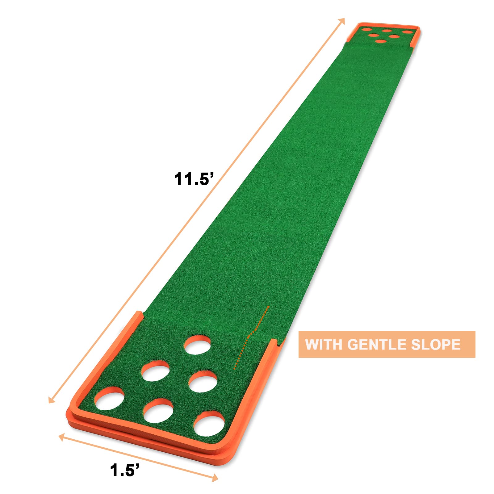 SPRAWL Golf Pong Game Set - Indoor/Outdoor Putting Mat with Golf Putters - Practice Putting Green for Training - Perfect Golf Gift for Home, Office & Backyard - Great for Parties, Family Fun & Skill Improvement