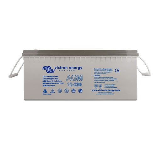 Victron Energy 12V 15Ah AGM Deep Cycle Battery with Faston Tab 6.3x0.8mm - Perfect for Solar Power Systems, Marine & RV Applications