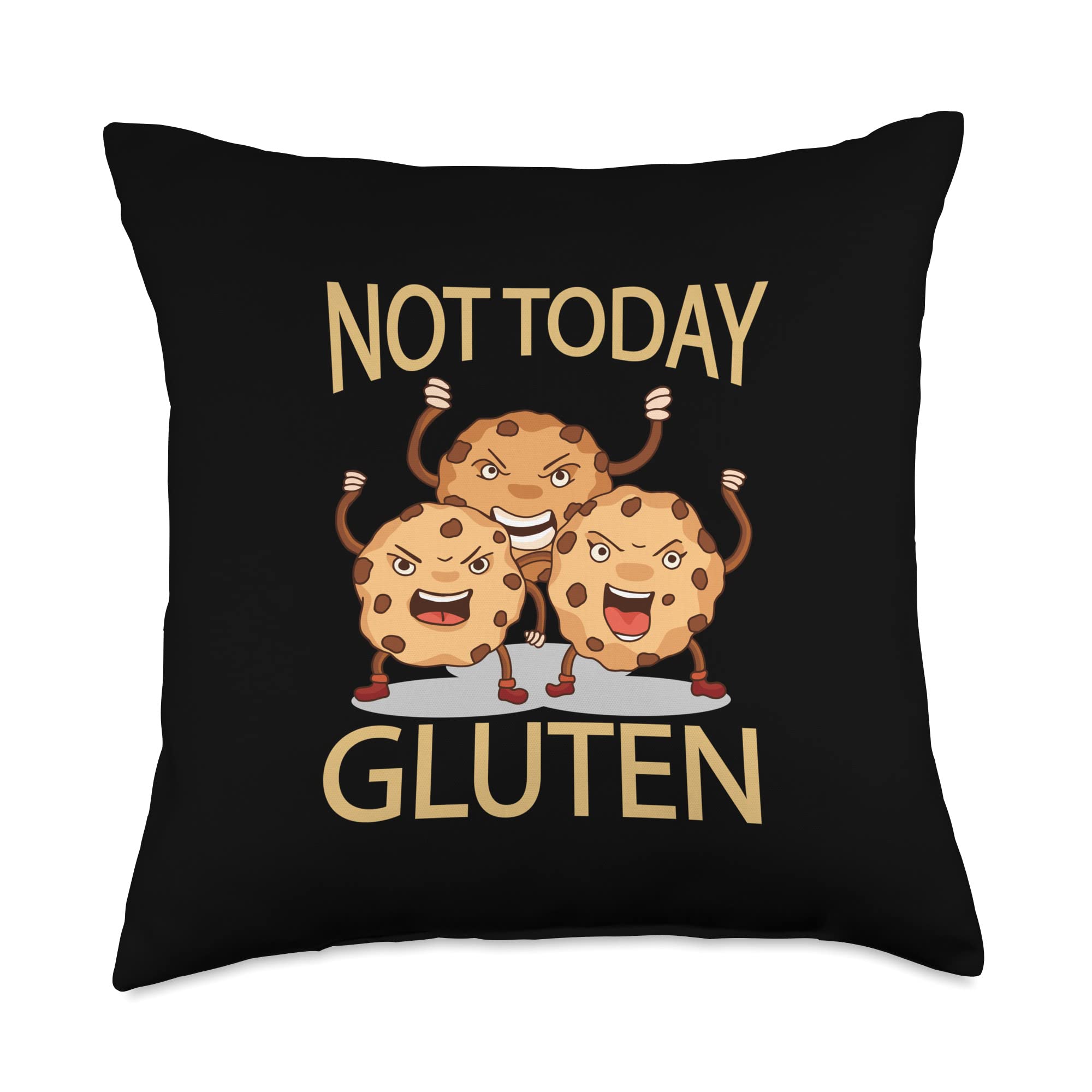 Funny Gluten-Free 'Gluten is Evil' Throw Pillow for Celiac Disease & Allergies - 18x18 Inch Multicolor Couch Decor - Perfect for Living Room, Bedroom & Office Humor