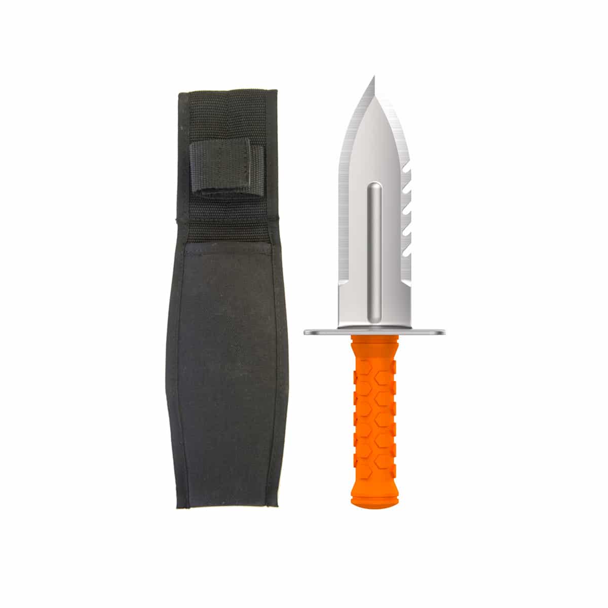 Premium Brown Leather Sheath for Left Side & Quest Diamond Right Digger Tool - Durable Hunting & Outdoor Gear Accessory for Camping, Hiking & Survival
