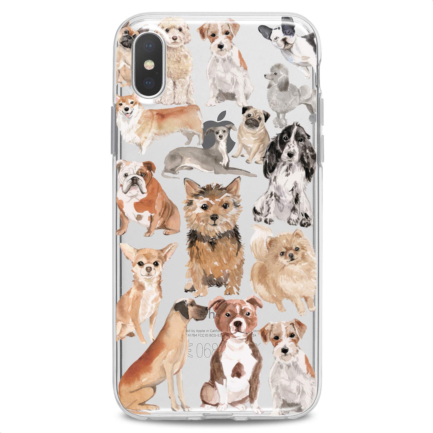Premium TPU Phone Case for iPhone 16/15/14/13/12/11 Pro Max/Plus/Mini/XS/XR/X/8+/7/6/5/SE - Cute Corgi & Pomeranian Puppy Design - Flexible Slim Clear Silicone Cover for Women & Teens - Perfect for Daily Use, School, Work & Outdoor Activities