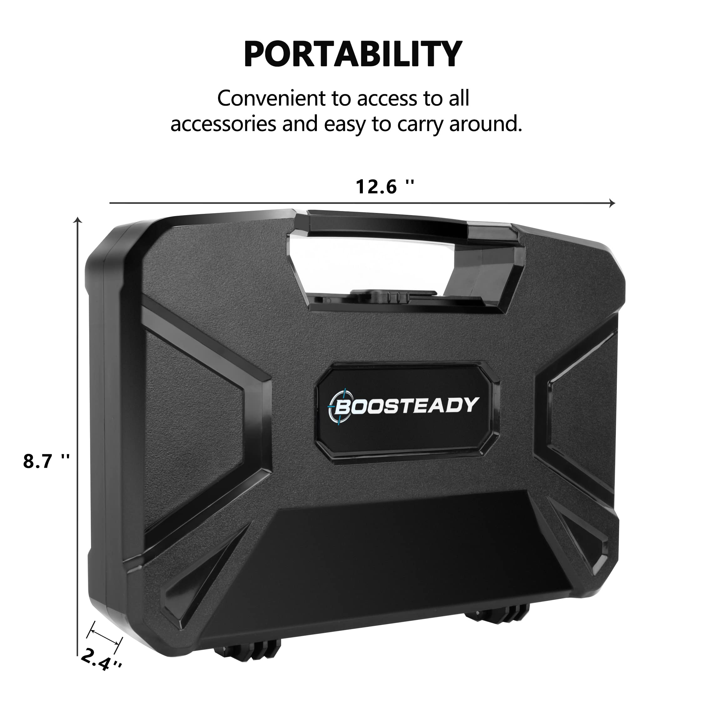 BOOSTEADY Pro Universal Gun Cleaning Kit - High-End Brass Brushes, Mops, Jags & Reinforced Rods for Handguns, Shotguns & All Firearms | Perfect for Home Maintenance, Hunting & Range Shooting