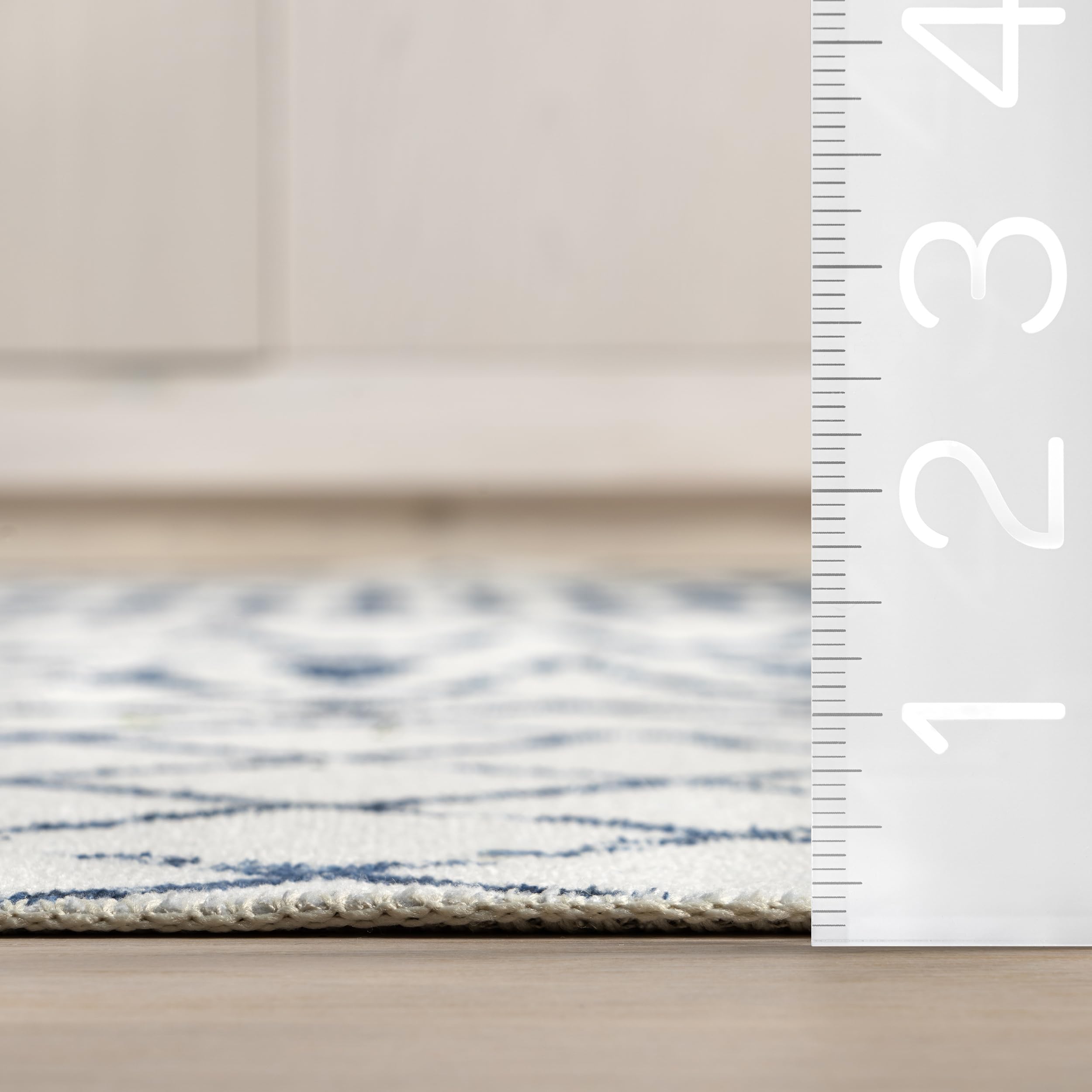 nuLOOM 5' x 8' Washable Area Rug - Stain Resistant, Non-Slip Backing, Low Profile - Perfect for Living Room, Bedroom & Dining Room - Blythe Blue | Soft & Durable for Home Decor, Pet-Friendly Floor Covering