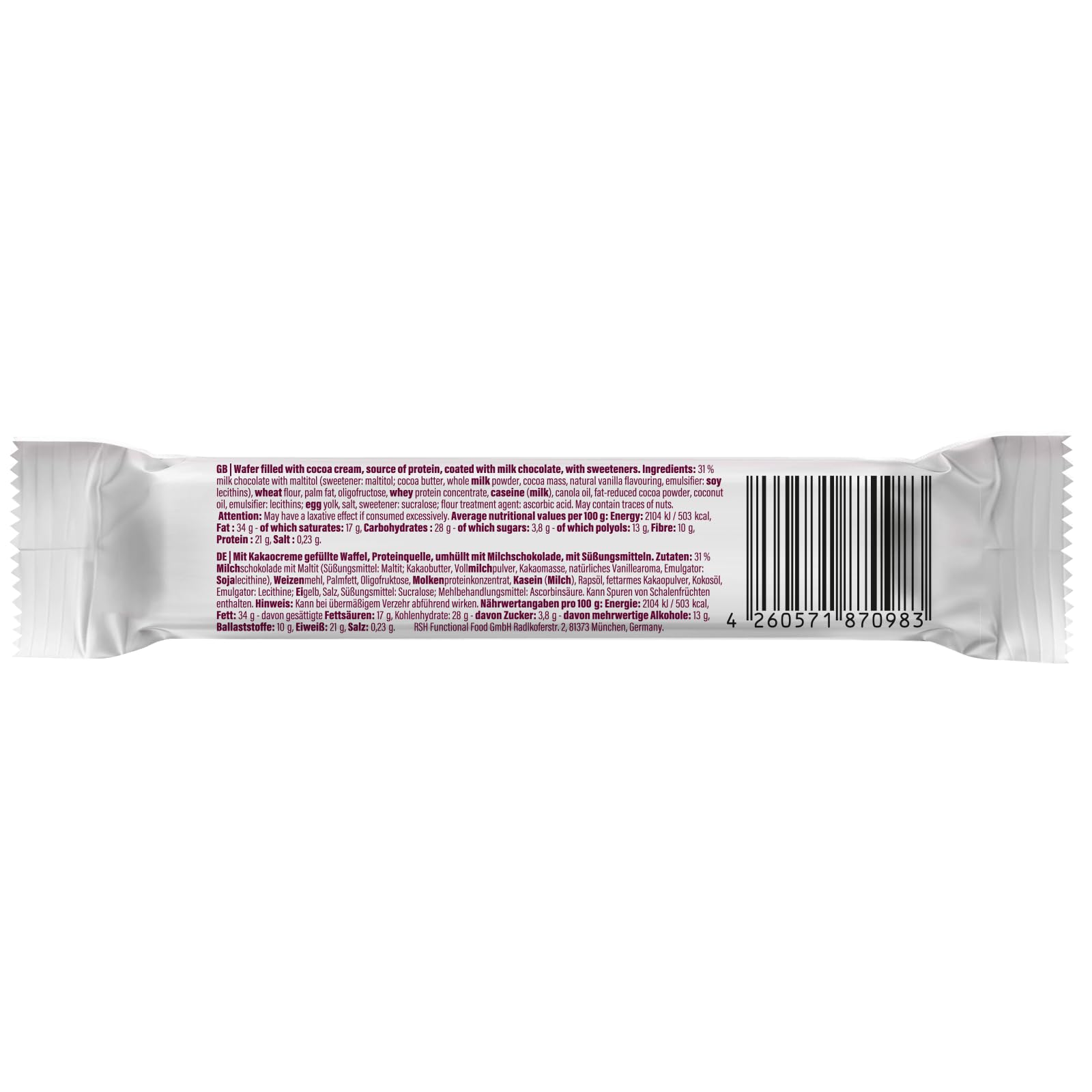GymQueen Protein Wafer Snack Box 24 x 20g - Crispy Protein Waffles with Smooth Belgian Milk Chocolate - Less Than 100 Calories Per Bar - High Protein & Fiber - Low Sugar - Perfect for Gym, Workouts & Healthy On-the-Go Snacking