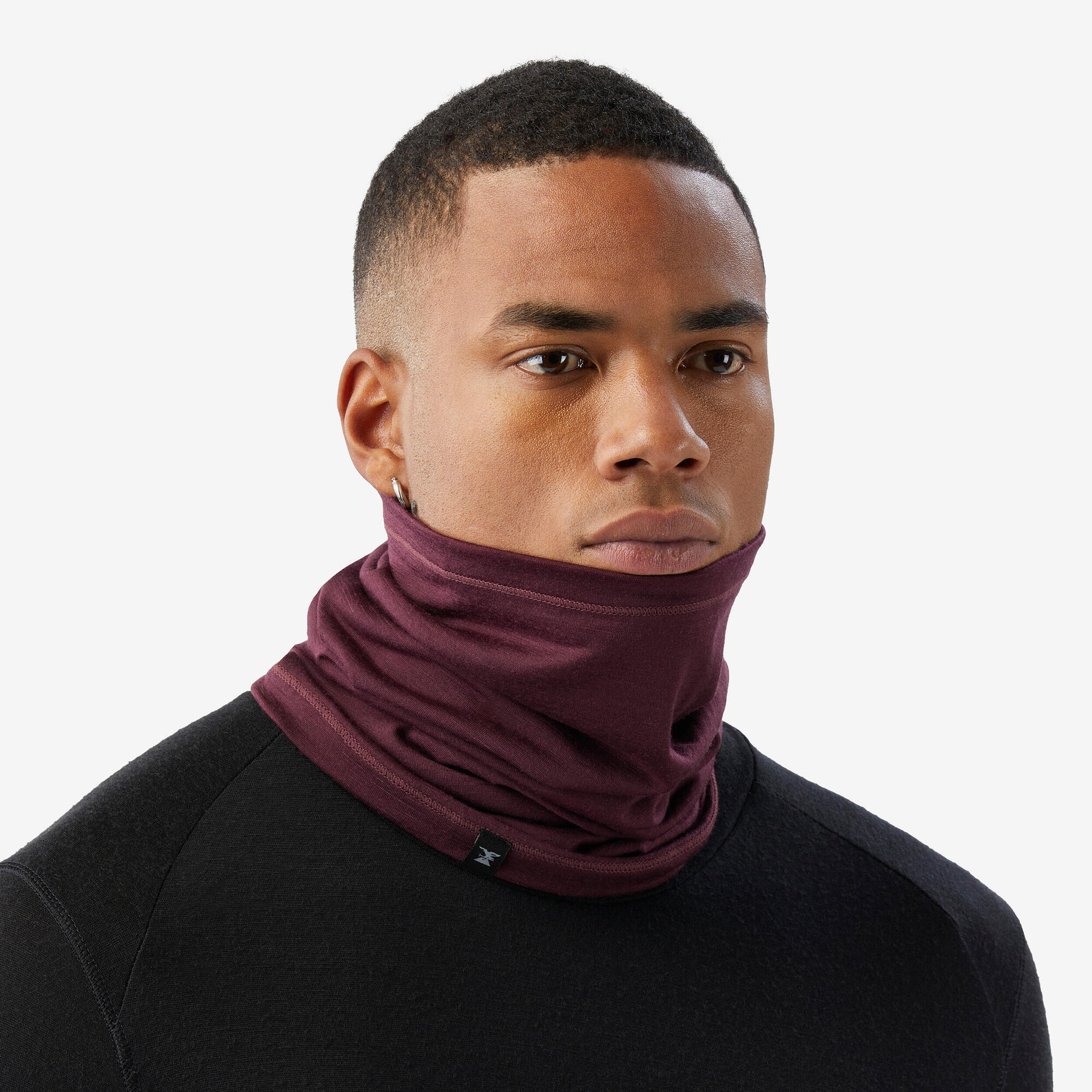 Simond Trek 500 Merino Wool Neck Gaiter - Multi-Position Hiking & Outdoor Face Mask for Cold Weather, Cycling, Skiing & Snowboarding Protection