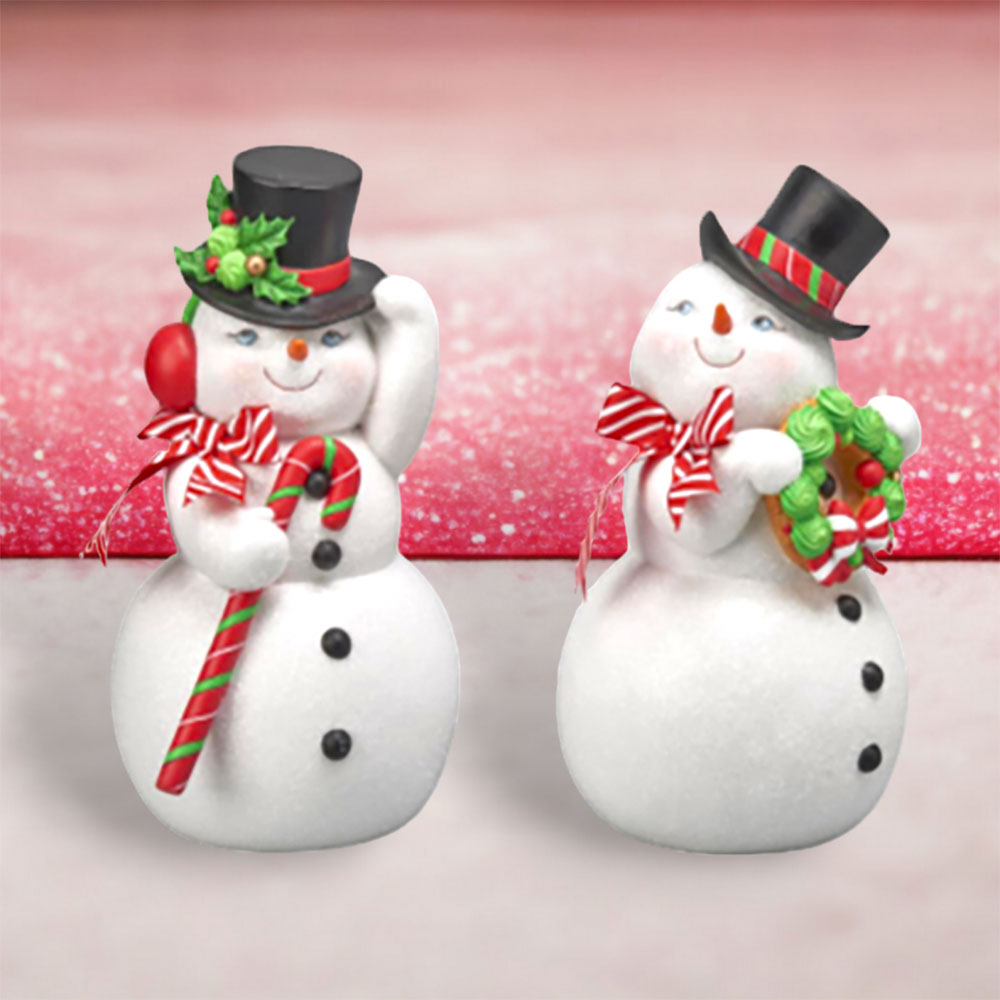 12 Jolly Snowman Couple Christmas Ornaments Set - Festive Holiday Decor by December Diamonds - Perfect for Xmas Tree, Home, and Office Decorations