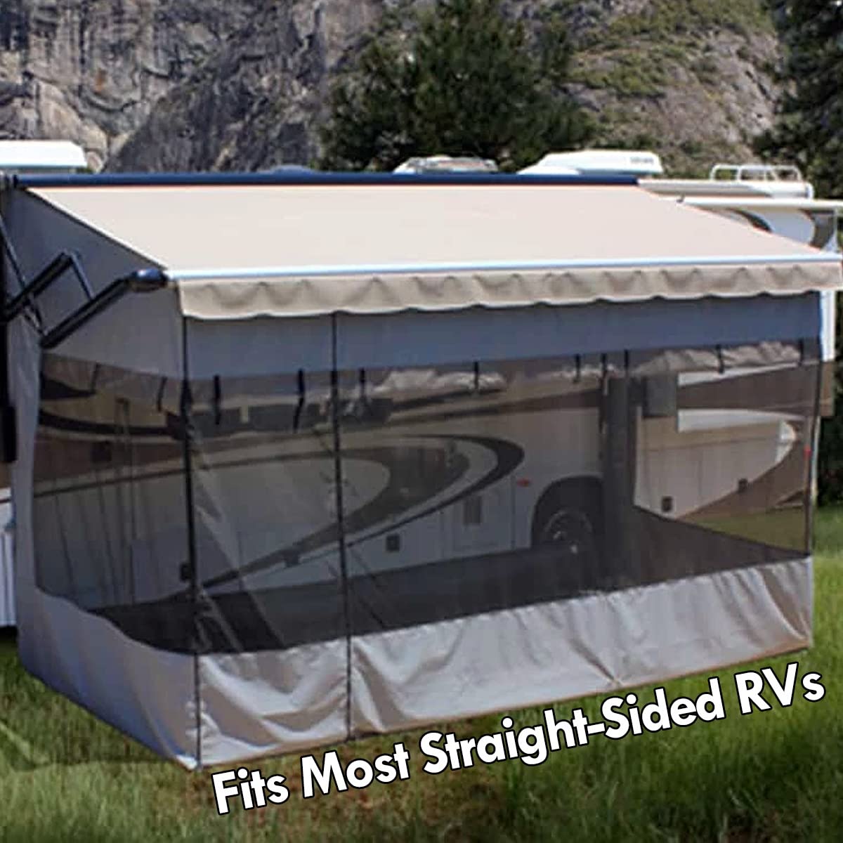 ShadePro 13ft RV Awning Screen Room - Portable Camper Patio Enclosure for Outdoor Living - Perfect for Family Gatherings, Camping & Backyard Relaxation