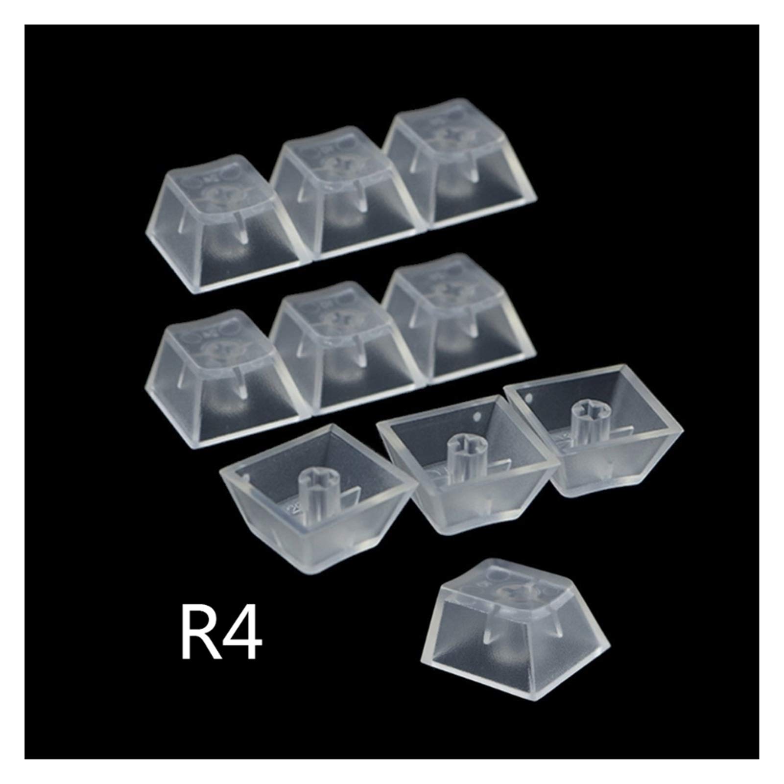 YEZIN 10Pcs Transparent ABS Keycaps for Mechanical Keyboard - Matte Backlit Keycaps (Color Option 4) | Perfect for Gaming, Typing & Custom Keyboard Builds
