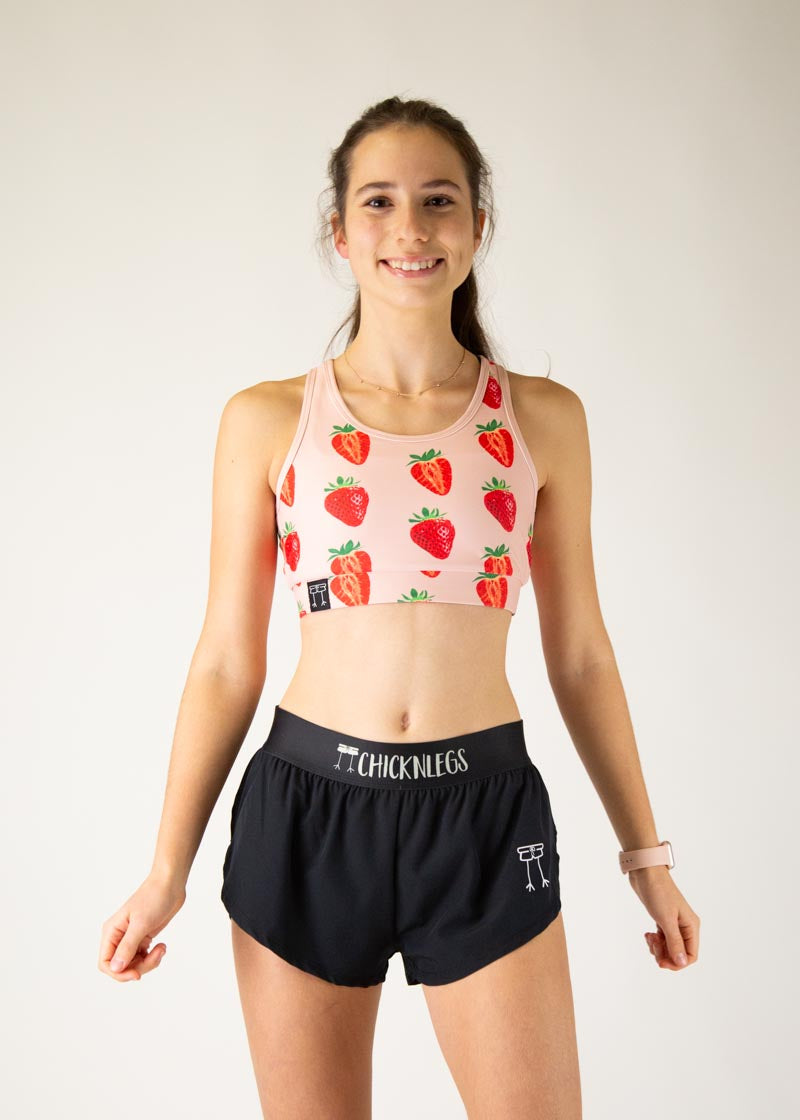 Strawberry Szn OG Sports Bra - High Support Workout Top for Running, Yoga & Gym - Breathable Comfort for Women's Activewear
