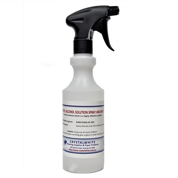 78% Ethanol Alcohol Solution Spray and Wipe 500ml - Disinfectant for Home, Office & Travel Use
