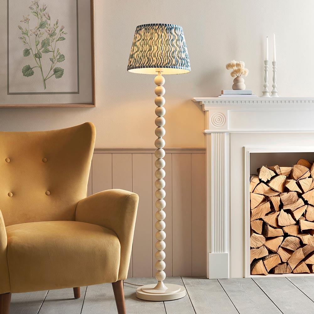 Auralis Ripple Floor Lamp with E27 Socket - Modern LED Standing Light for Living Room, Bedroom & Office - Adjustable Height in Multiple Finishes (Black, White, Bronze) - Perfect for Ambient Lighting & Home Decor