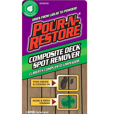 Pour N Restore Composite Deck Spot Remover - Effective Wood Cleaner for Outdoor Patio, Fence & Furniture - Removes Stains, Mold & Mildew - Ideal for Backyard, Poolside & Garden Maintenance