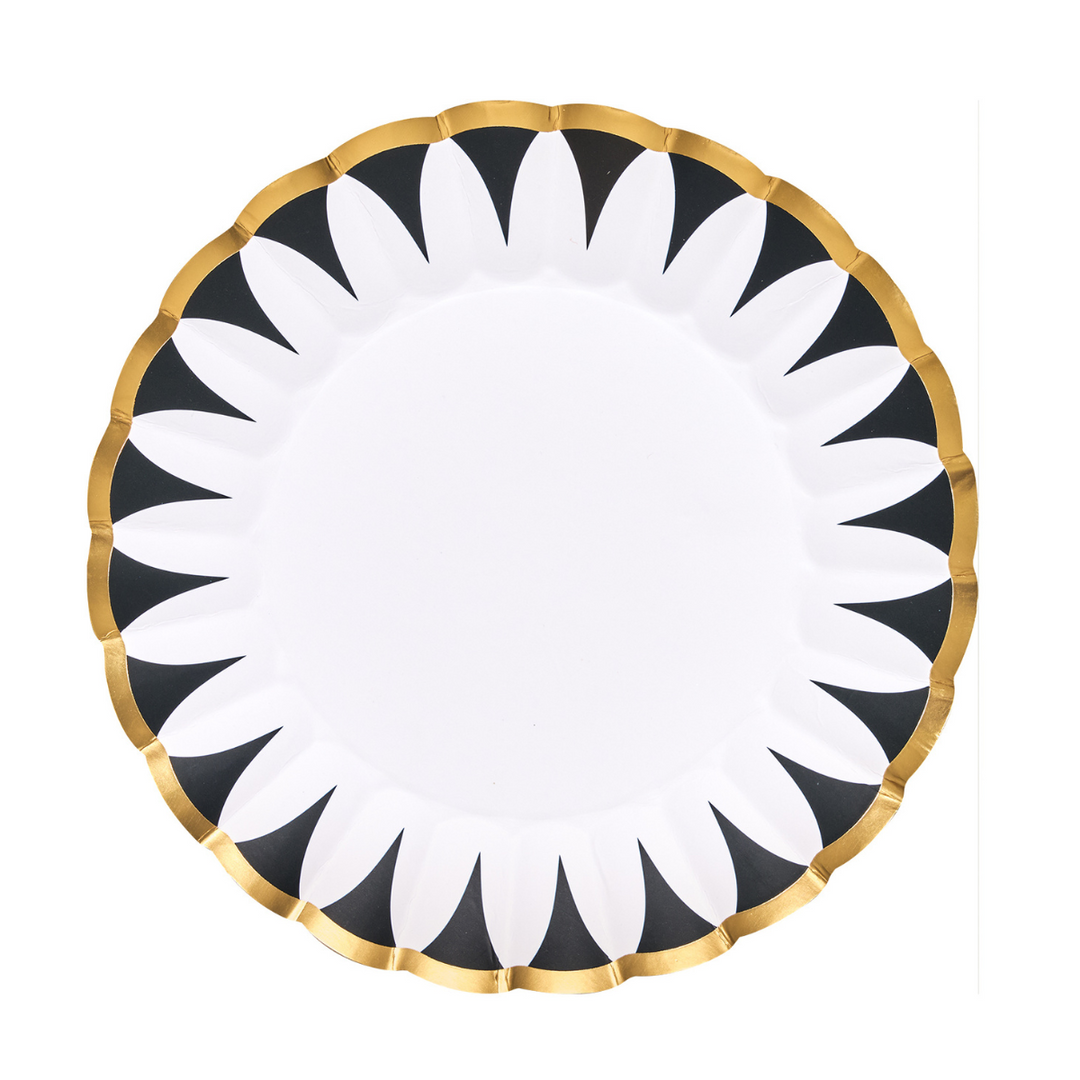 Eco-Friendly Cordoba Floral Paper Plates for Parties, Weddings & Events - 50 Pack Disposable Decorative Plates for Dining & Celebrations