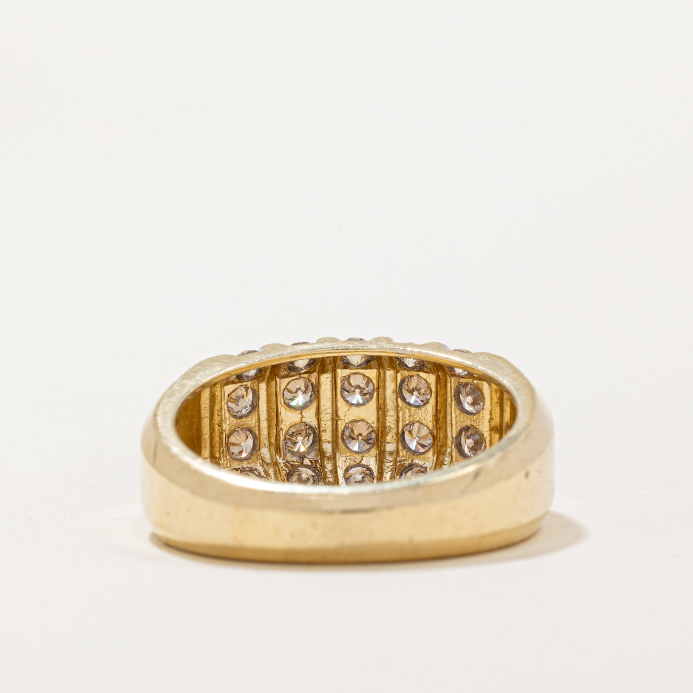 0.90ctw Channel Set Light Brown Diamond Ring - Size 9.5 | Elegant Wedding Band, Anniversary Gift & Everyday Luxury Jewelry for Women