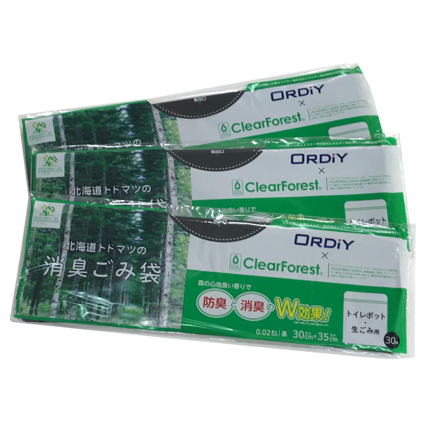 Ordi x Este HKD-TP-30 Odor Control Trash Bags - 30 Count (Pack of 3) | Black Scented Garbage Bags for Bathroom, Kitchen & Office Waste Disposal | Leakproof & Durable Sanitary Bags for Toilets & Small Trash Cans