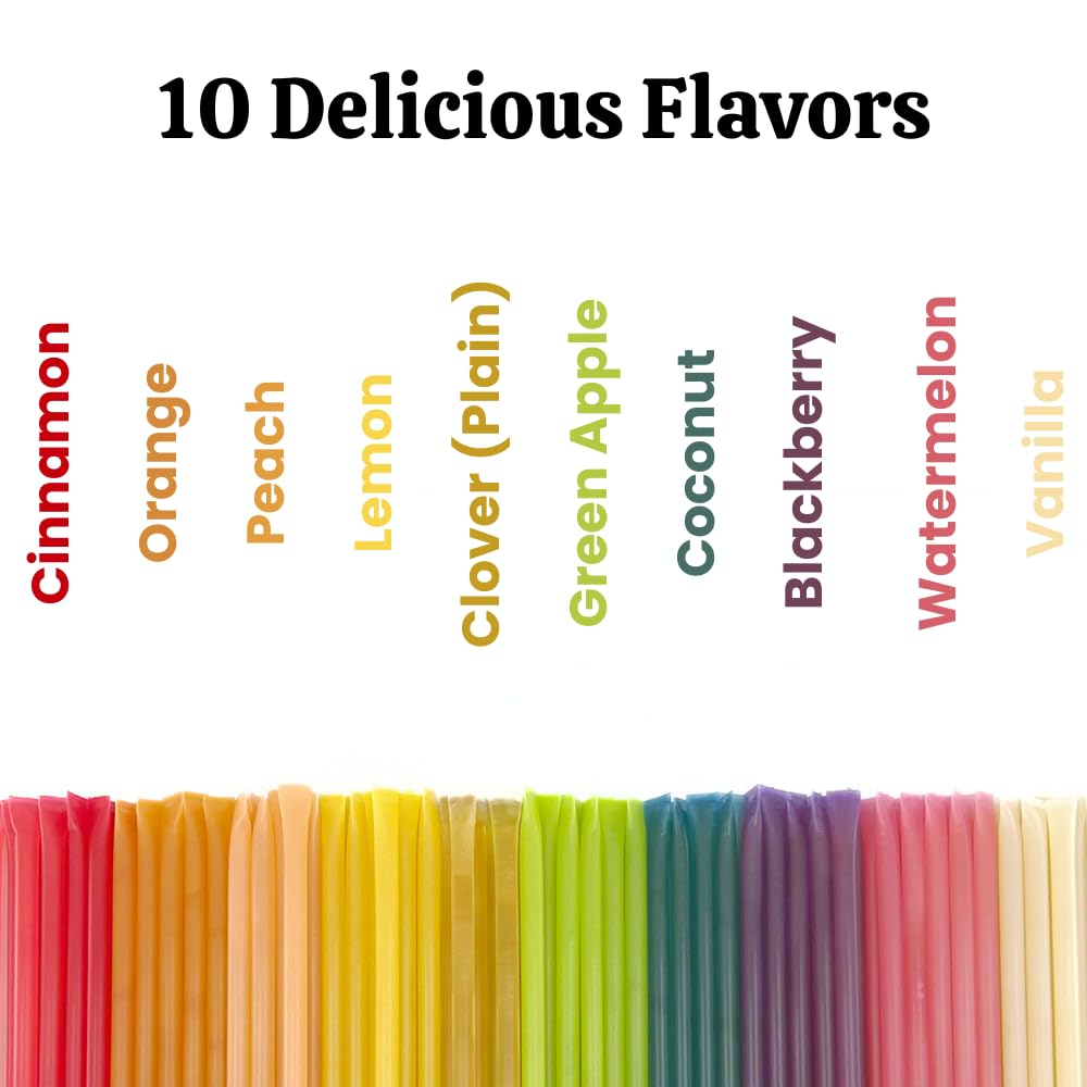 **Pure Honey Sticks Variety Pack - 100 Count Flavored Honey Straws for Tea, Coffee & Healthy Snacks | 1 Teaspoon per Stick | Made in USA with Real Honey | Perfect for On-the-Go, Office & Home Use**
