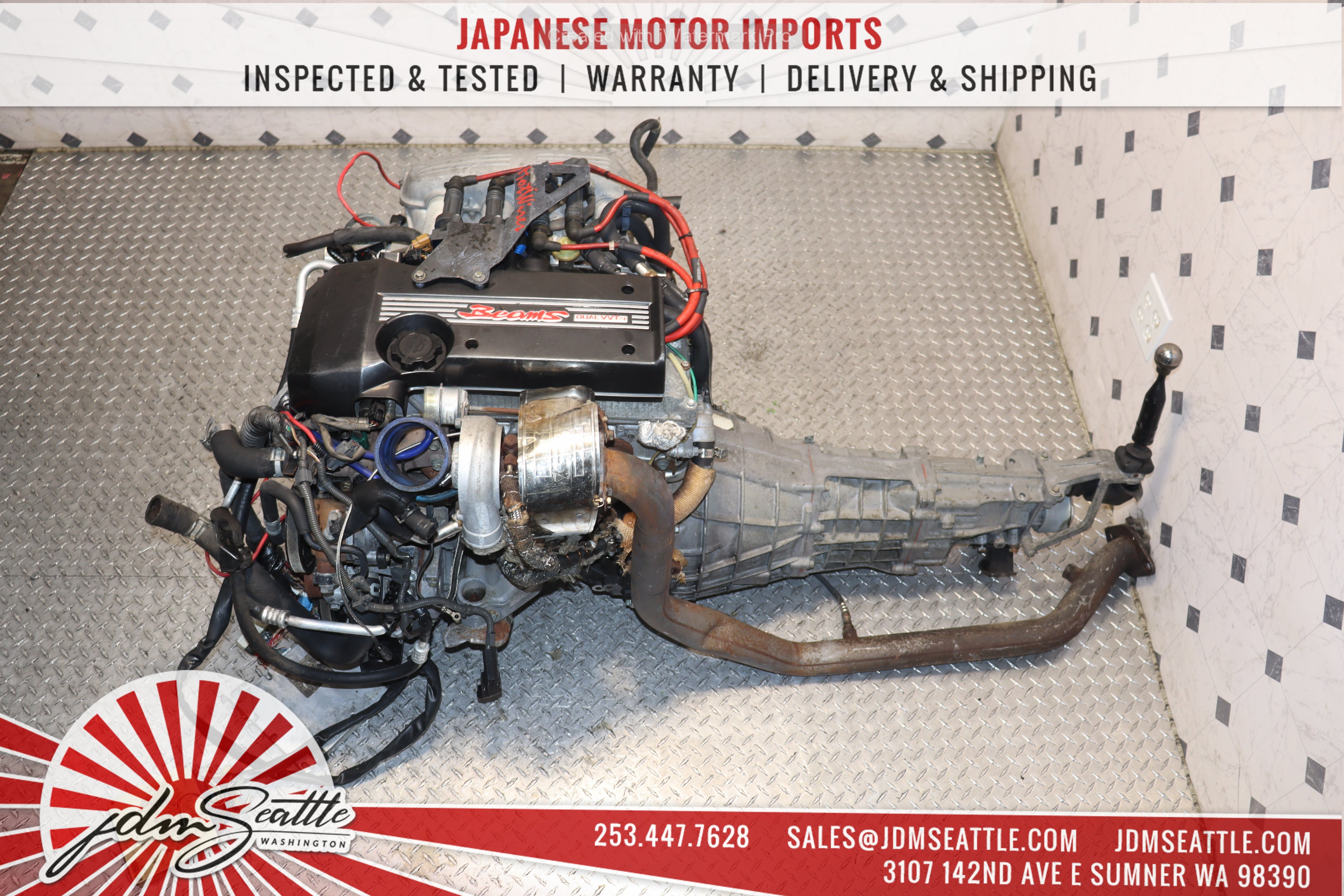 TOYOTA 3SGE BEAMS DUAL VVTI Turbo Engine with 6-Speed Manual Transmission for JDM Altezza SXE10 & IS300 - High Performance Upgrade for Racing & Street Tuning