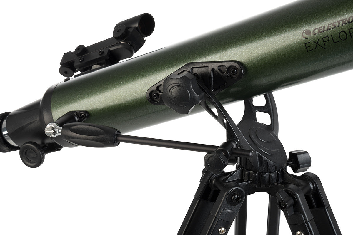 ExploraScope 70AZ Telescope for Adults & Kids - Portable Refractor Telescope with 70mm Aperture for Stargazing, Moon Viewing & Astronomy Beginners - Perfect for Backyard, Camping & Outdoor Adventures