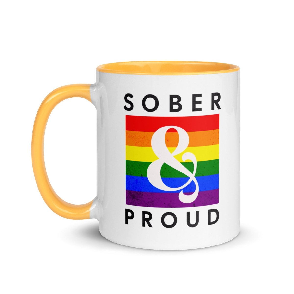 Sober & Proud Rainbow Reflection Coffee Mug - Inspirational Motivational Gift for Recovery, Sobriety & AA Meetings - Perfect for Tea, Hot Chocolate & Morning Coffee