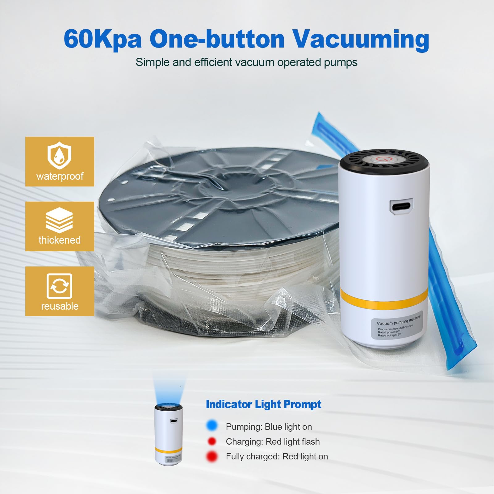 Premium 3D Filament Storage Kit with Electric Pump – 20 Vacuum Storage Bags for Dustproof & Moistureproof Protection | Keep Filament Dry & Fresh | Ideal for 3D Printing Enthusiasts & Professionals