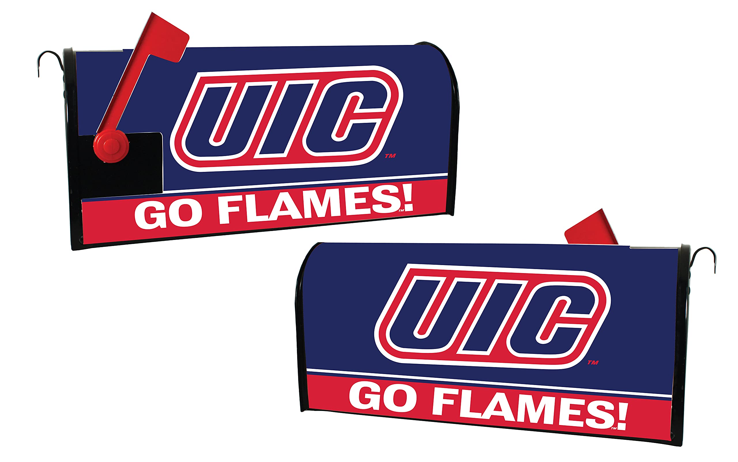 University of Illinois at Chicago Mailbox Cover - Officially Licensed UIC Flames Collegiate Decor for Home & Garden | Perfect for Alumni Gifts & Campus-Themed Outdoor Decor