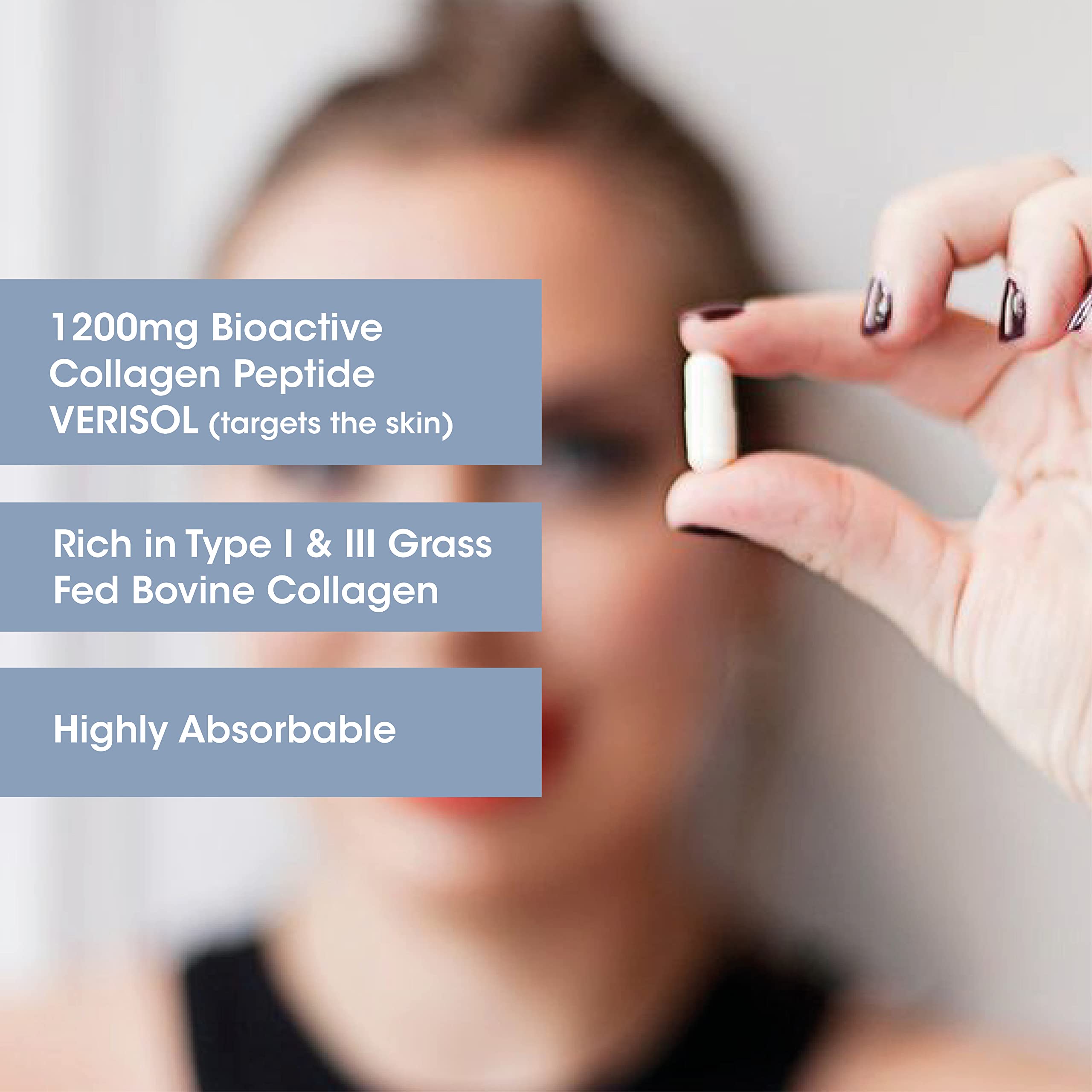 Proto-col Pure Collagen Capsules 400mg (90 Caps) - Anti-Aging Supplement with Verisol for Skin, Hair, Nails & Joint Support | UK Made | Daily Beauty & Wellness Boost for Women & Men | Perfect for Fitness Recovery & Healthy Aging