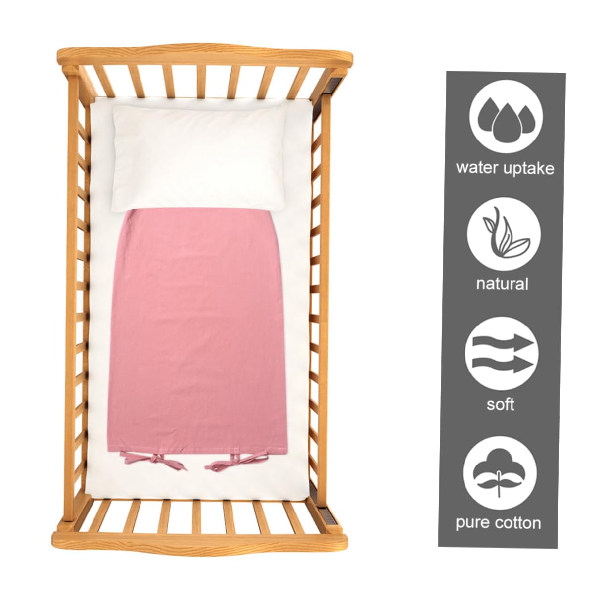 CIMAXIC Breathable Cotton Baby Diaper Changing Pad - Soft, Safe & Easy to Use Newborn Changing Mat Cover for Nursery, Travel & On-the-Go Diaper Changes