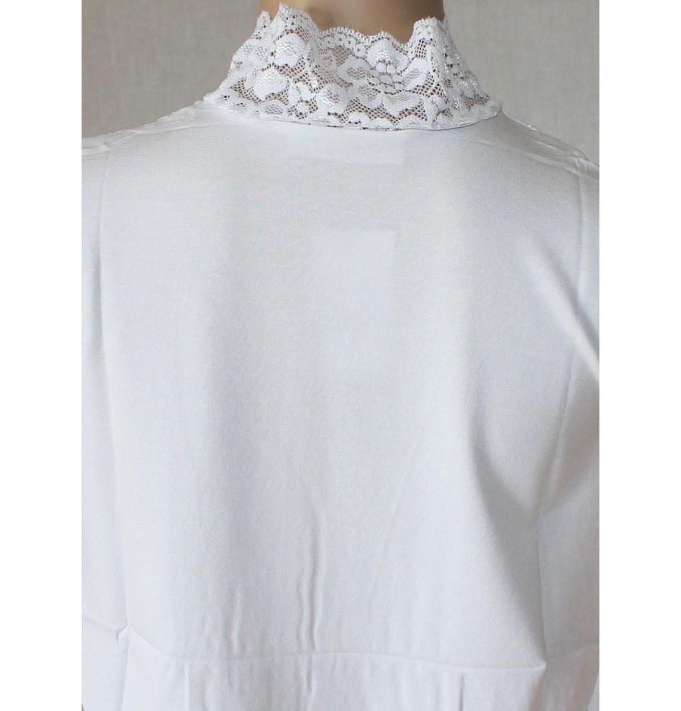 Elegant White Arancia Lace Dickey Modest Neck Cover - Perfect for Church, Weddings & Formal Occasions