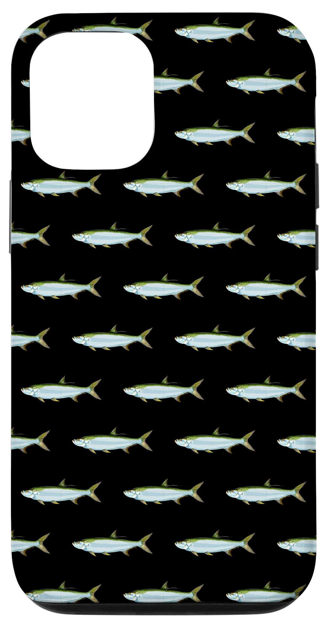 iPhone 12/12 Pro Case - Small Tarpon Pattern Saltwater Fish Design Slim Protective Cover | Perfect for Beach, Fishing & Outdoor Activities