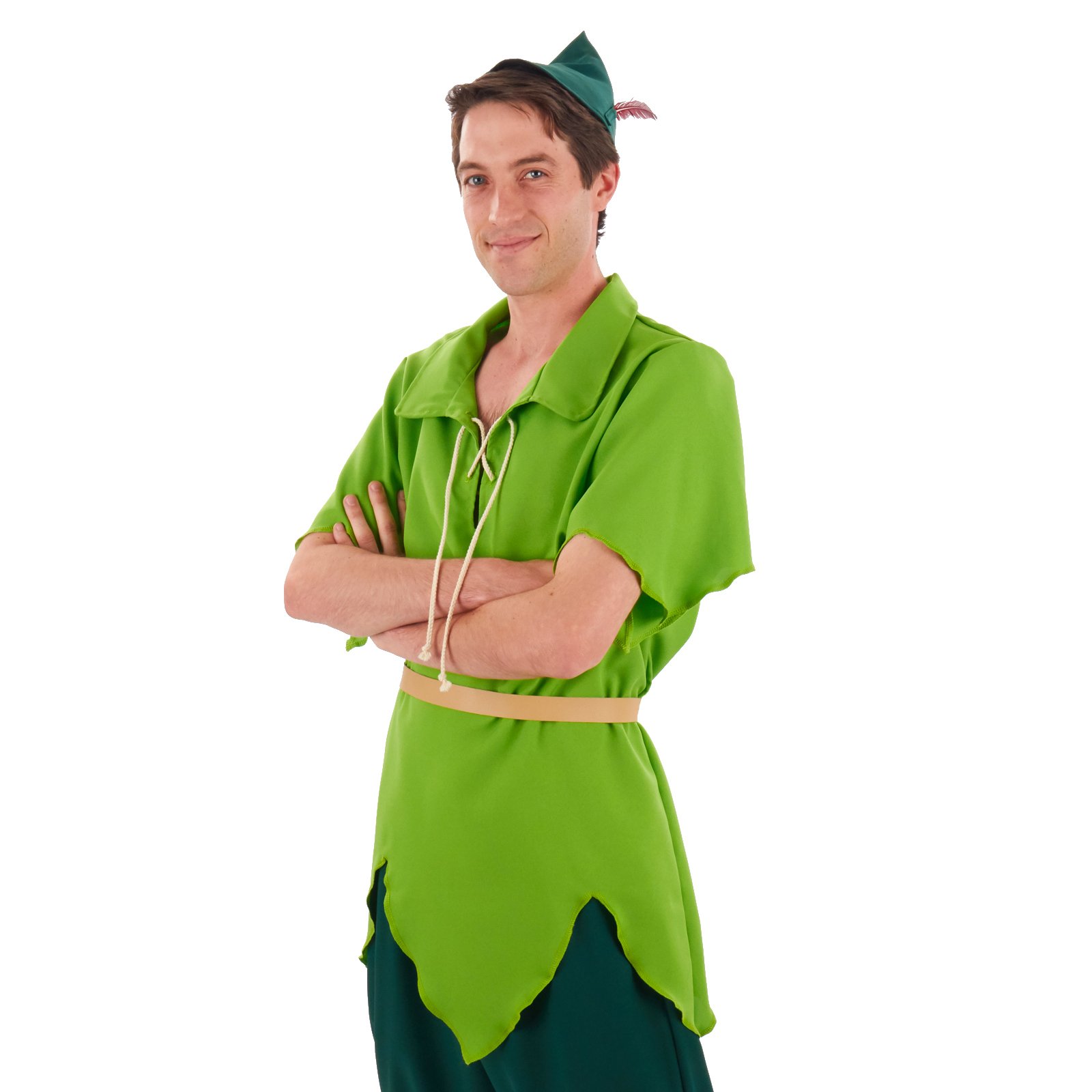 Men's Classic Peter Pan Costume for Adults - Largemouth Design | Perfect for Halloween, Cosplay, and Themed Parties