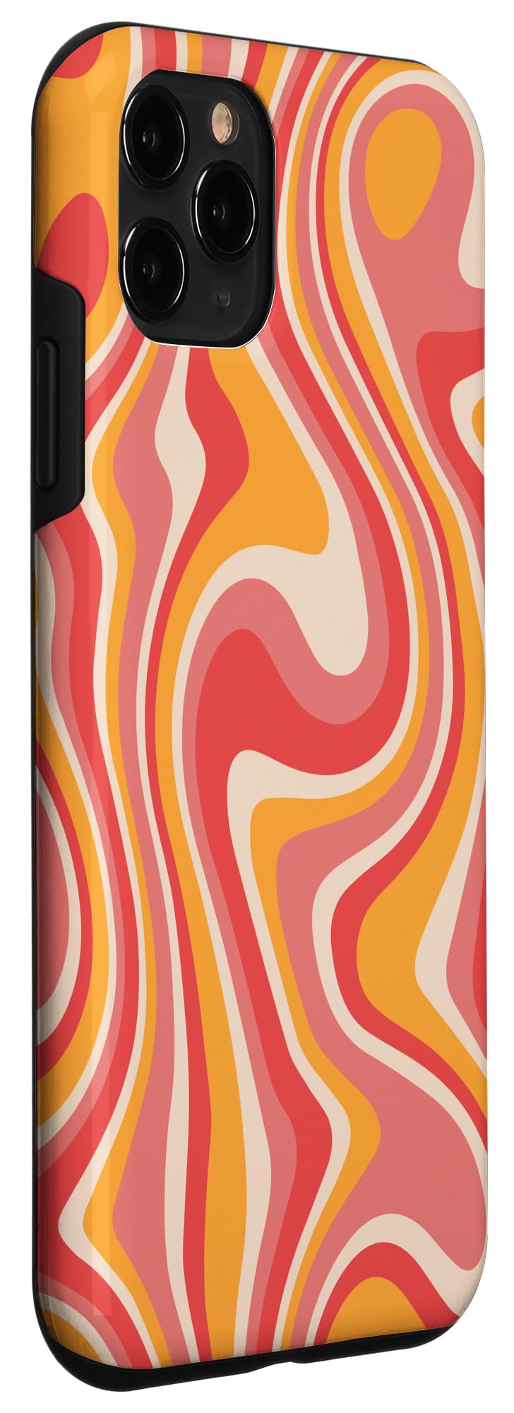 iPhone 11 Pro Retro Groovy Liquid Swirl Case - 70's 80's Psychedelic Design for Daily Use & Travel Protection