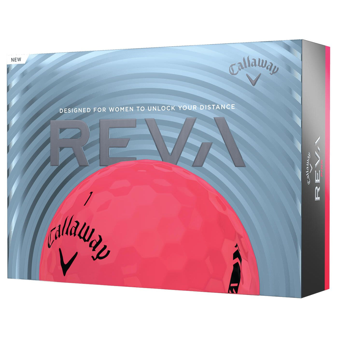 Callaway REVA Women's Golf Balls - 12 Pack | Soft Feel, High Launch & Distance | Perfect for Beginners & Recreational Golfers | Ideal for Driving Range & Course Play