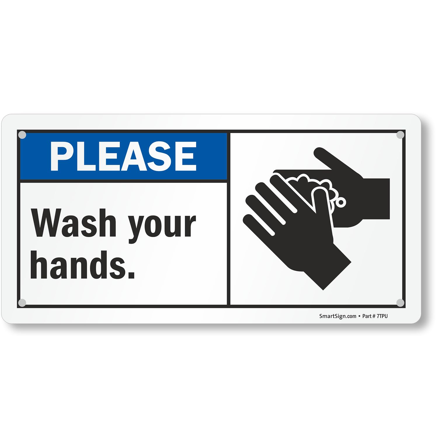 SmartSign 'Please Wash Your Hands' Sign - 5