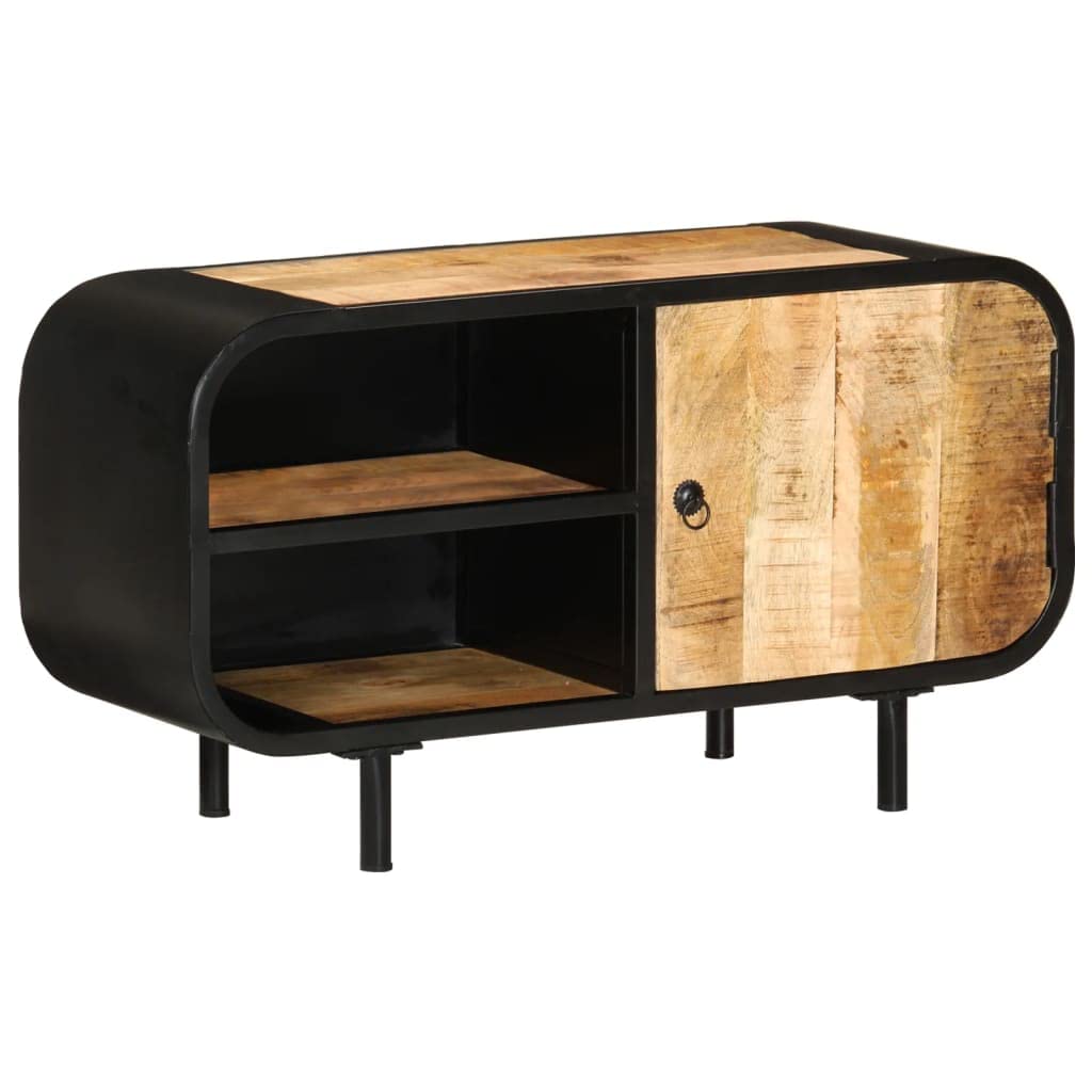 Modern Industrial TV Stand with Farmhouse Style - 35.4