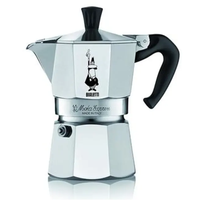 Bialetti Moka Express Stovetop Espresso Maker - 3 Cup Italian Coffee Pot for Home & Office - Perfect for Espresso, Latte & Cappuccino