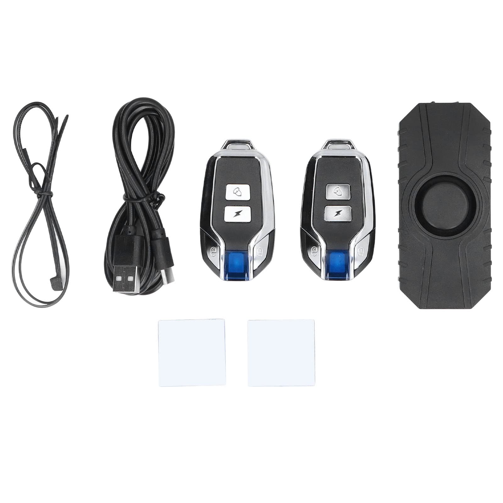 TOPINCN Wireless Bike Alarm with Motion Sensor - Waterproof Vibration Alarm for Motorcycles, Electric Bicycles & Vehicles - Remote Control Security System (Black) - Perfect for Parking Lots, Garages & Outdoor Protection