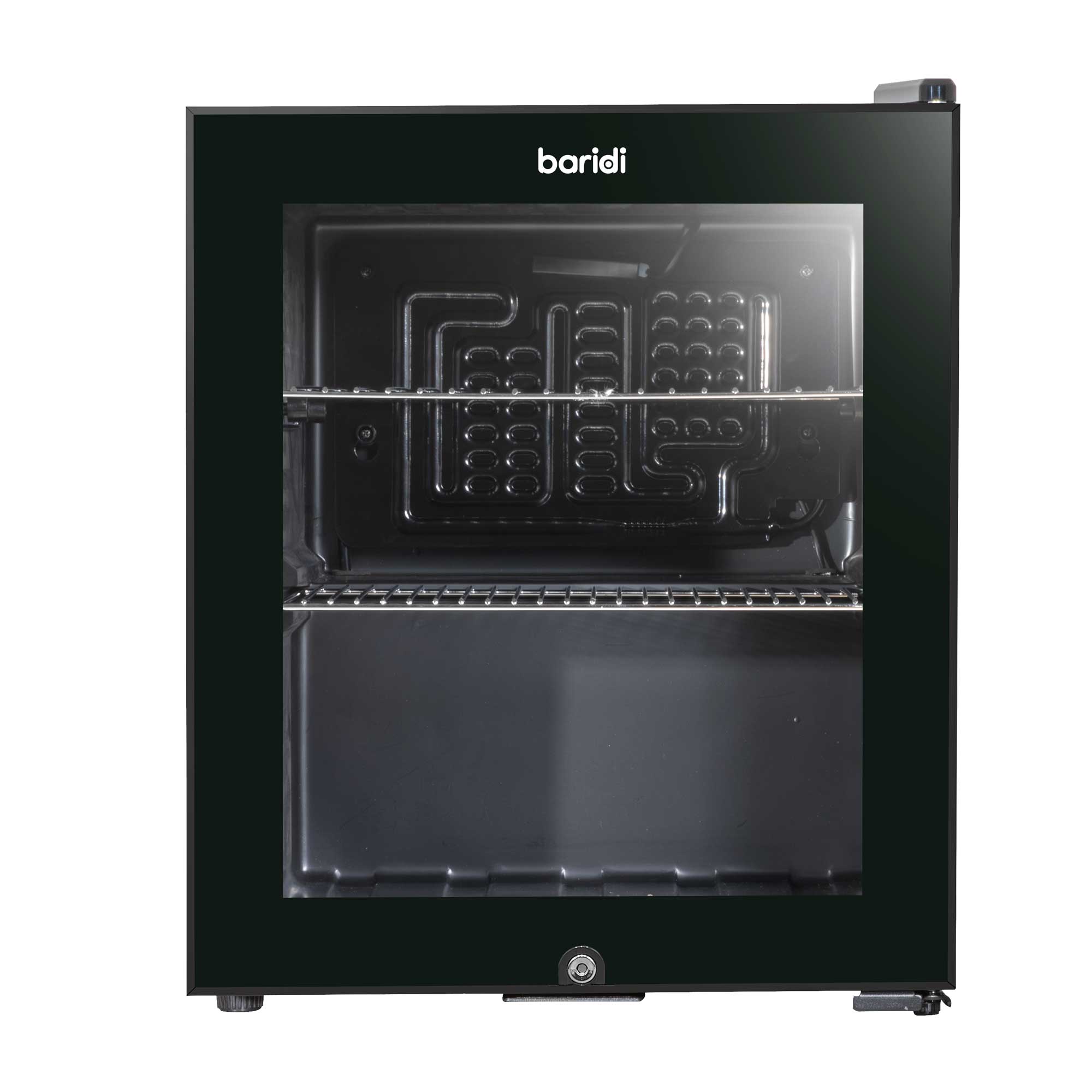 Baridi 50L Mini Fridge for Drinks, Beer & Wine - Portable Cooler with LED Light, Black (DH12) - Perfect for Home, Office, Dorm, and Outdoor Parties