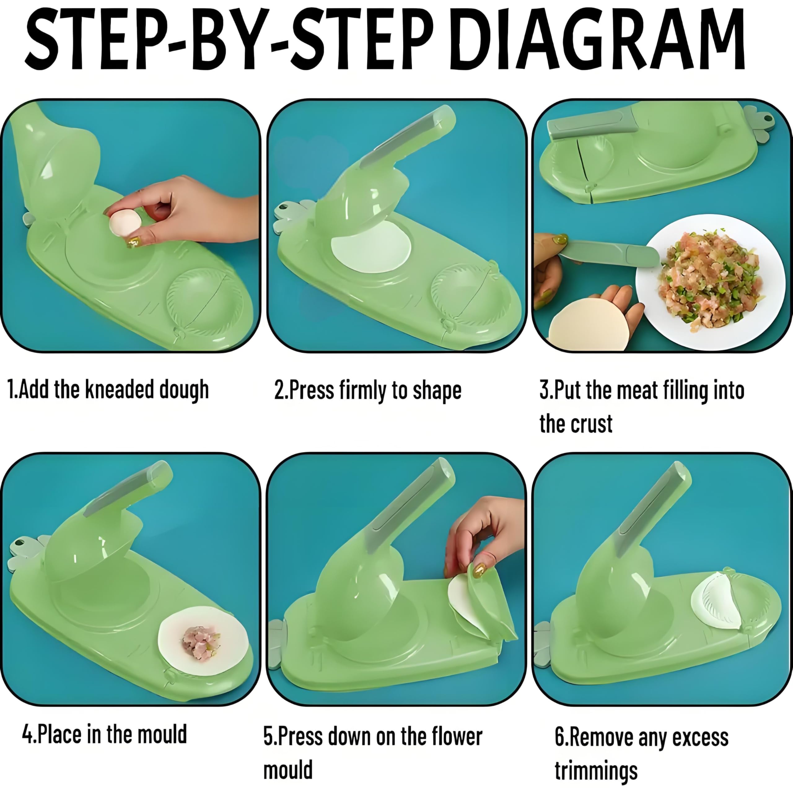 SAVIMIA 2-in-1 Dumpling Maker Press Mold - Multifunctional DIY Dumpling Skin & Empanada Maker Tool for Dumplings, Wontons | Perfect for Home Cooking, Asian Cuisine & Party Food Prep